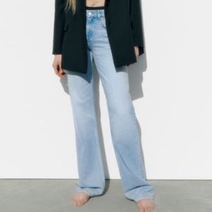 Zara Wide Leg TRF - Light Blue - Size 30